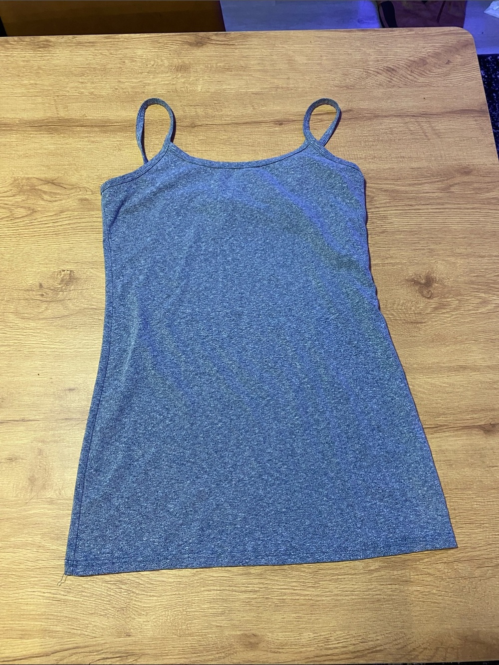 BKE Heather Grey-Blue Spaghetti-Strap Camisole